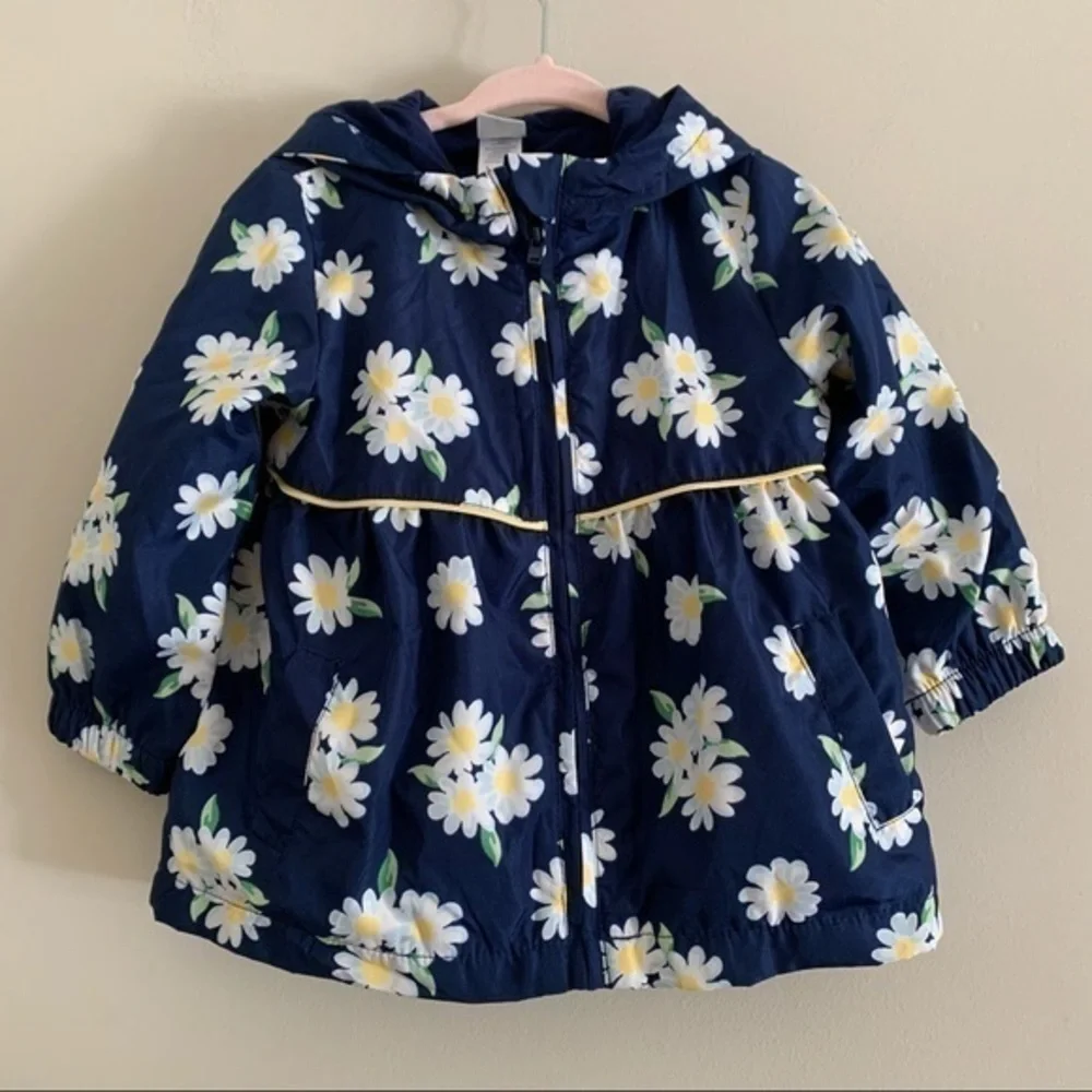 NFS.  Little Me toddler daisy hooded jacket size 18 mth
